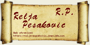Relja Pešaković vizit kartica